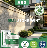Peinture à base d'eau effet pierre naturelle avec granulats de roche naturelle pour façades extérieures de villas résidentielles