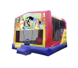 Castillo Inflable <span class=keywords><strong>Bluey</strong></span> Extra Obstacle Combo <span class=keywords><strong>de</strong></span> 13 pies, <span class=keywords><strong>Casa</strong></span> <span class=keywords><strong>de</strong></span> Brinco Inflable para Fiestas, Juguetes <span class=keywords><strong>de</strong></span> Juego para Niños, Castillos Inflables Comerciales - Product Image 2