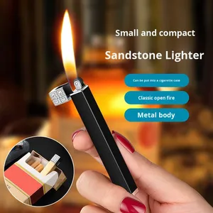 Mới Xách Tay Mài Bánh Xe Nhẹ Hơn Mở Ngọn Lửa Vỏ Sò Thuốc Lá Nhẹ Hơn Cho Tải Thuốc Lá Trường Hợp - Product Image 1