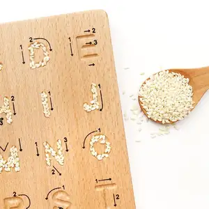 Wooden Letters Practicing Board Doppelseitiges Alphabet-Tracing-Tool Lernen, ABC-Lernspiel zeug zu schreiben