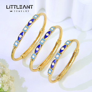 Moda árabe Banhado A Ouro Cuff Bangles 18k Glod Devil Eye Design Jóias Pulseiras para Mulheres Festa de Eventos - Product Image 1