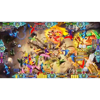Table de jeu de pêche QIQU pour 6 joueurs, finition noire, en métal, jeu de pêche Vgame Dragon VS Phoenix, plateau de jeu de tir à la pêche, version anglaise