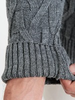 Pull col roulé en maille torsadée pour homme, jacquard texturé ondulé, manches longues, décontracté, automne-hiver, anti-plis, chaud