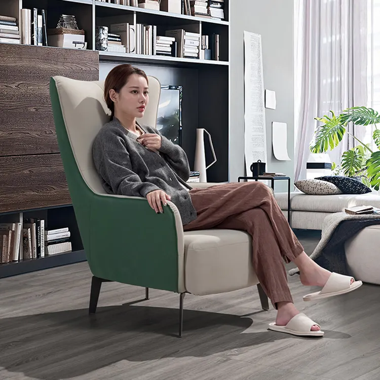 MIGE आधुनिक कमरे में रहने वाले धातु फ्रेम कपड़े सामयिक लहजे कुर्सी