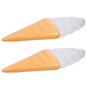 Materassino Gonfiabile Personalizzato in PVC a Forma di Cono Gelato per <span class=keywords><strong>Pubblicità</strong></span>, Materasso ad Aria Galleggiante per Spiaggia, Piscina, Feste e Promozione del Brand - Product Image 1