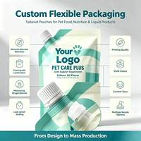 Pochette souple personnalisée avec bec verseur, qualité alimentaire, anti-fuite, refermable, pour aliments pour animaux, chips, sushi, liquides et emballages de snacks