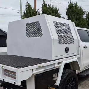 HERUI HRC-1 Portable Pickup Dog Cage Toolbox Customizable Size Powder Coated Waterproof Gull Wing Lock 2 Compartments 2000L - Product Image 1