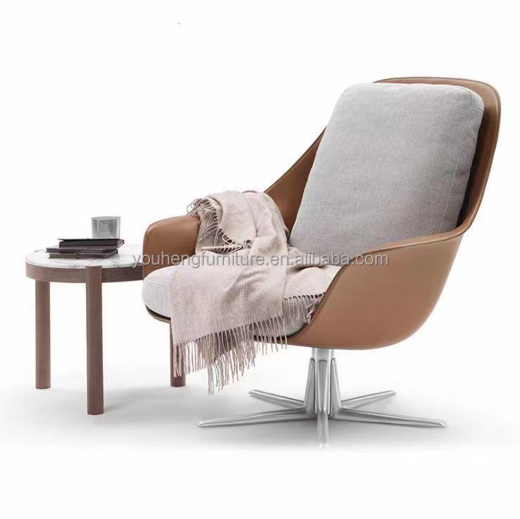 Fancy Luxury Design lounge Living Room furniture swivel leisure Antique living room Metal Leisure Sofa Chair