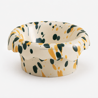 Bols en céramique MoMo Paw en marbre à texture unique, anti-déversement, avec supports en bois, pour chats et chiens de grande taille (nourriture et eau) - Vente en gros