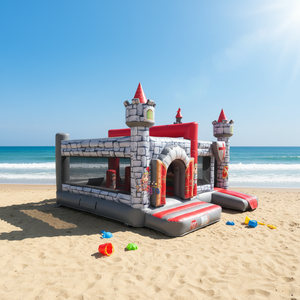 Château Gonflable Commercial Chevalier Médiéval Hupfburg – Vente Flash – Qualité Professionnelle – Écologique – Garantie 3 Ans – Idéal pour les Fêtes - Product Image 2