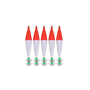 NEWMAJOR 2 # -5 #   Señuelos Luminosos de ABS para Calamar con Anzuelos Enrollados, Rojo/Rosa/Naranja/Verde, Cebo de Superficie para Pesca en Agua Dulce/Salada - Product Image 6