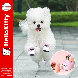 Chaussures <span class=keywords><strong>pour</strong></span> <span class=keywords><strong>chien</strong></span> en tissu imperméable à semelle souple <span class=keywords><strong>pour</strong></span> petites races, antidérapantes, fines, respirantes, couvre-pieds d'intérieur, toutes saisons - Product Image 1