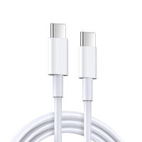 Câble de charge super rapide PD 60W le moins cher, 1m 2m 3ft 6ft, TPE 5A, double USB, câble de données OD3.8, câble de charge pour téléphone portable de type C