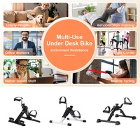 Bicicleta Estática de Pedales Mini con Marco de Acero Portátil para Uso en Casa, Debajo del Escritorio, para Personas Mayores, en Oferta
