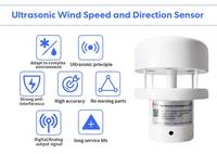 RIKA RK120-07 – Capteur de vitesse et de direction du vent à ultrasons de haute précision, en matériau ASA de bonne qualité, protection IP65, fournisseur OEM, économique