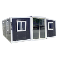 Maisons conteneurs extensibles de luxe Mh de 20 pieds avec cuisine et salle de bain, noires, 1 à 3 chambres, pour usage résidentiel, bureau et hôtel