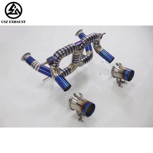 CSZ para Lamborghini Aventador SVJ 6.5L V12 Tubo recto de escape de titanio con eje trasero X-pipe - Product Image 2