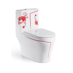 Inodoro con Patrón de Mármol, Inodoro de <span class=keywords><strong>Doble</strong></span> Color y Dorado, de Porcelana de una Pieza, Moderno, Fabricado en China, <span class=keywords><strong>WC</strong></span> Blanco de Cerámica para Baño de Hotel, 3/6L - Product Image 6