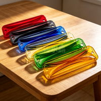 Panneau de séparation en verre suspendu transparent multicolore décoratif de qualité supérieure pour salon