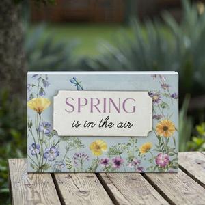 Wildflower Garden-Style 3D da tavolo stampato UV <span class=keywords><strong>legno</strong></span> artigianale intagliato in <span class=keywords><strong>legno</strong></span> segno di blocco per la decorazione di casa pareti e scatole - Product Image 1