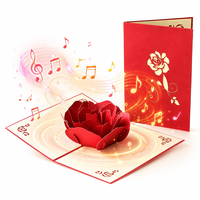 Carte de vœux musicale 3D pop-up d'Halloween avec lumière LED et sons multiples, carte postale pour solution de branding et accessoire