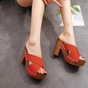 Sandalias de Verano con Plataforma y Punta Abierta, con Remaches y Tiras Cruzadas, para Mujer, Estilo Romano, Sexy - Product Image 3