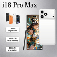 Teléfono Inteligente 5G I18 Pro Max de 7.3 Pulgadas con Doble Tarjeta SIM, Navegación GPS, Pantalla con Huella Dactilar, Cámara de 108MP, Snapdragon 8Gen4