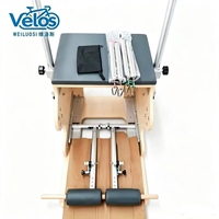 Chaise de Pilates portable et réglable en érable de qualité supérieure pour l'entraînement de la santé et de la forme physique en studio ou à domicile