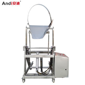 304 Rvs <span class=keywords><strong>Hopper</strong></span> <span class=keywords><strong>Trolley</strong></span> Lift/Vlees Overslaan Winkelwagen Lifter Voor 200L Bin/Emmer/Emmer Lifting Machine elektrische Voedsel - Product Image 1