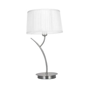 Lámpara de mesa cromo E27 con pantalla blanca 53x30x30 cm, ideal para iluminar y decorar espacios interiores. - Product Image 1
