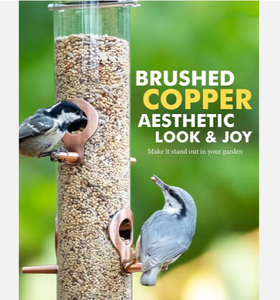 Oferta Especial de Amazon: Comedero para Pájaros de Metal Colgante, Portátil, Automático, a Prueba de Ardillas, para Palomas, Comedero de Cobre para Pájaros - Product Image 4