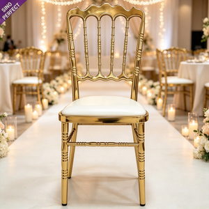 Modern Ceremony Party Shiny Golden Metal Iron Chromed Phoenix Event <b>Chair</b> for Wedding Reception Banquet Hotel - Product Image 1