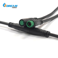 DREAM START M8 Conector hembra a presión Cables de 3 pines E-bike Ebike Motor Cable de extensión Pin Diámetro 1,8 M8 Conector a presión
