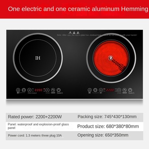 Cuisinière à induction 2200W à double cuisson intégrée 110V 2 brûleurs Table de cuisson à induction pour maison voiture hôtel garage panneau en céramique verre gaz - Product Image 5