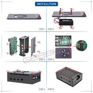 Carcasa de chasis 52Pi ZP-0147, cubierta superior acrílica y caja de refrigeración de aleación de aluminio para Raspberry Pi 4B <span class=keywords><strong>E635</strong></span> - Product Image 3
