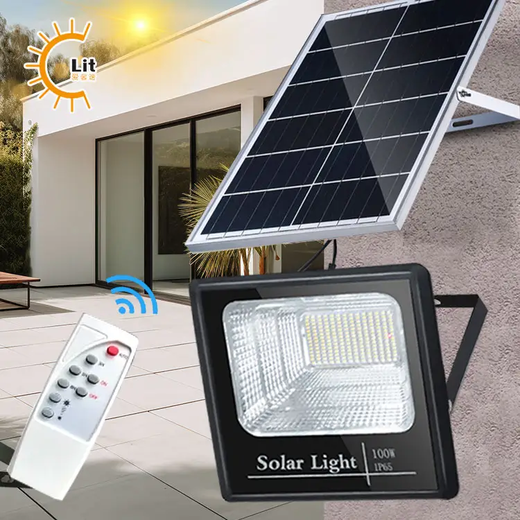 Solar LED Flood Light Solar Projector Lamp Customized Integrated Modern Outdoor Use Solar Flood Street Light