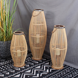 Lámpara de Pie Moderna de Estilo Coreano con Pantalla Tejida, Lámpara de Bambú para Decoración de Habitaciones de Hotel - Product Image 4