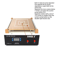 Machine de séparation d'écran tactile LCD 2-en-1 avec pompe à vide et plateforme chauffante de 7/14 pouces pour la réparation de tablettes et téléphones mobiles