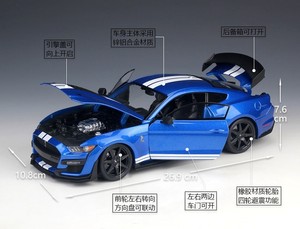 Alta calidad escala 1:18 2020 Mustang Shelby <span class=keywords><strong>Gt500</strong></span> aleación Juguetes Coche modelo simulación Metal coche juguetes Diecast coche para niños regalo - Product Image 6