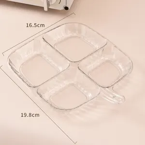 NISEVEN wadah penyimpanan makanan plastik, perlengkapan dapur piring plastik mangkuk makanan ringan dicetak-utuh dengan CIP piring yang dapat digunakan kembali