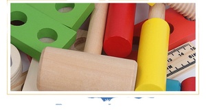 Boîte à outils en <span class=keywords><strong>bois</strong></span> pour enfants, <span class=keywords><strong>jouet</strong></span> de jeu de rôle éducatif, <span class=keywords><strong>jouet</strong></span> multifonctionnel en <span class=keywords><strong>bois</strong></span> pour garçons, jeu de démontage de vis et d'écrous - Product Image 6