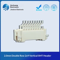 Connecteur à double rangée, pas de 20 mm, horizontal, en laiton étamé, pour montage SMT, prise mâle/femelle, bloc de bornes, assemblage de câblage enfichable pour