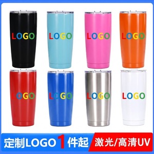 Stainless Steel Tumbler 20oz Insulated Travel Cup With Durable Lid Black Straight Cup For On The Go Use - Product Image 4