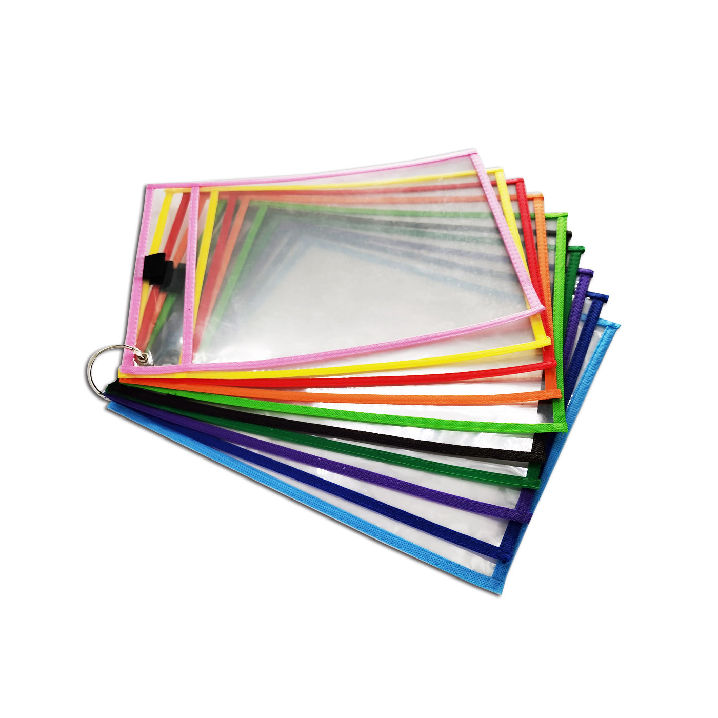 Home Used Transparent Clear Reusable Writing Dry Erase Pocket Sleeve