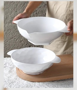 Bol à soupe de nouilles en mélamine blanche commerciale <span class=keywords><strong>grand</strong></span> bol à bec d'<span class=keywords><strong>aigle</strong></span> à deux oreilles pour nouilles de riz poudre de soupe de marmite épicée-pour servir - Product Image 5