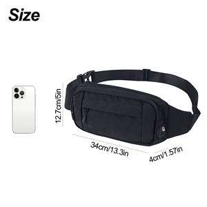 Bolsa de cinturón para deportes al aire libre a la moda, riñonera unisex en efectivo para teléfono, bolsa cruzada impermeable multifuncional de gran capacidad - Product Image 4