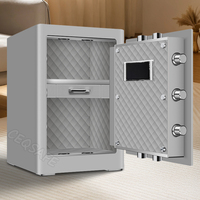 CEQSAFE Coffre-fort intelligent Wi-Fi antivol en acier avec alarme, empreinte digitale et mot de passe pour la sécurité à domicile et au bureau