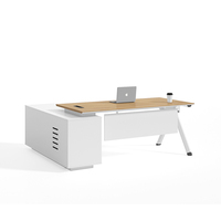 Postazione di Lavoro Modulare per Ufficio con Divisori, Scrivania per 3, 4, 6, 8, 10 Persone, Set Tavolo per Personale
