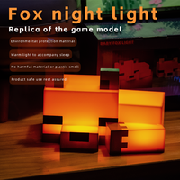 Lampe de nuit 3D en forme de renard, en ABS, décoration Minecraft, cadeau créatif d'anniversaire, lumière LED pour animaux de compagnie