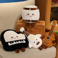 Instrument de musique en peluche Kawaii Jouet en peluche Design personnalisé Sourire créatif Jouet en peluche pour violon et piano